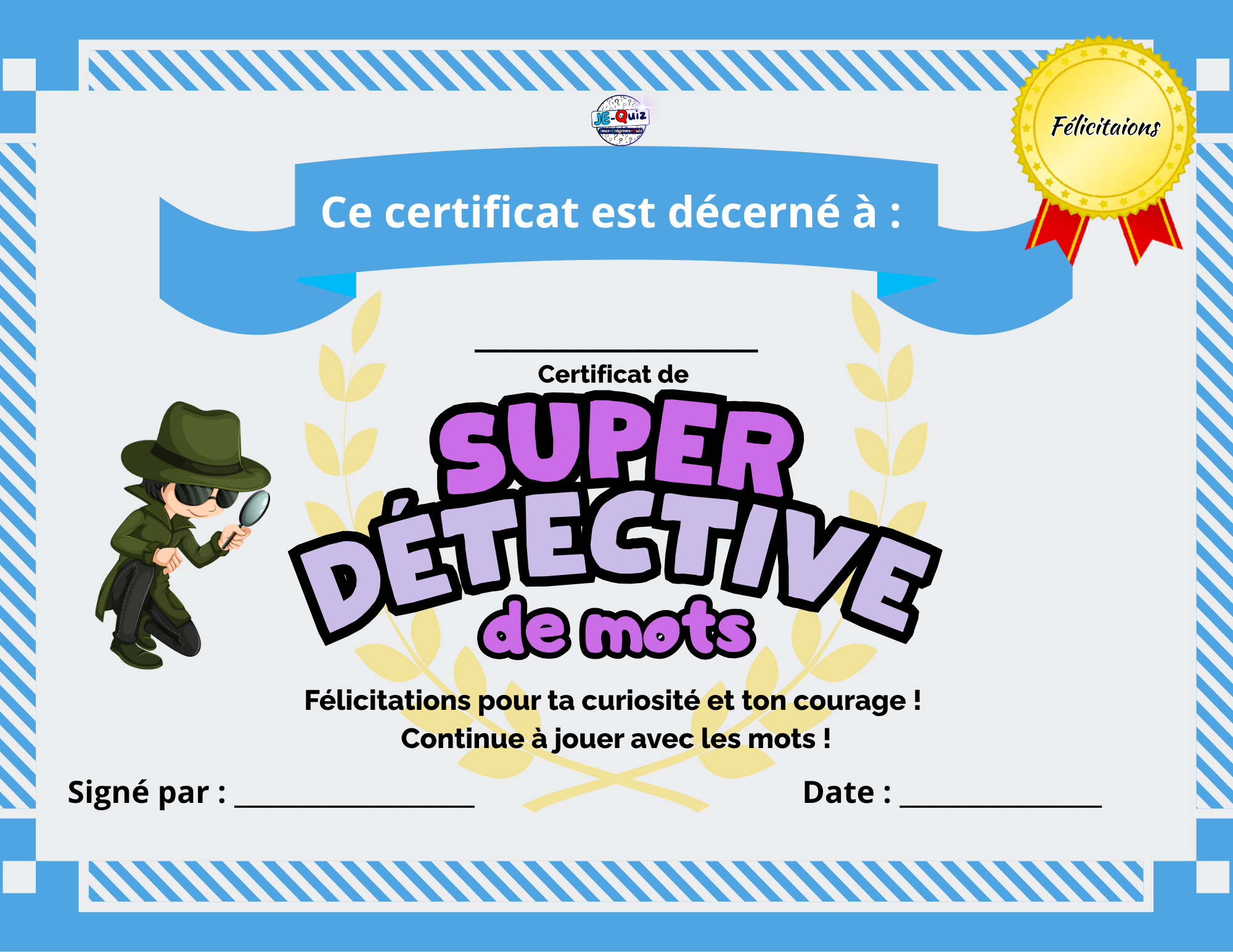 Aperçu Certificat